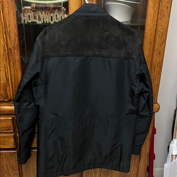 BOSS Men's Black and Dark Brown Military Jacket - Picture 2 of 10